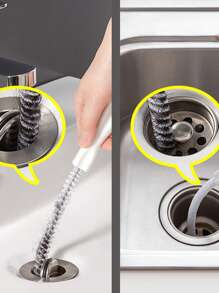 Brosse de débouchage pour tuyaux, balai de cheveux pour salle de bain, brosse de nettoyage d'évier, déboucheur de drain, nettoyant flexible, outil de retrait de bouchon de trou de vidange. Baguette de nettoyage anti-bouchage pour cuisine, cheveux, toilette et lavabo