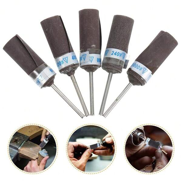 3PCS-13PCS Grit 180 To 5000 Sand Paper Bar Sandpaper Rotary Cutter 2.35mm Shank Rod Abrasive Grinder Rotay Tools Accessories