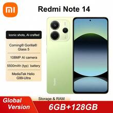 Xiaomi Redmi Note 14 Global Version Smartfon 6+128 GB ROM MediaTek Helio G99-Ultra 108 MP Aparat 6,67" AMOLED 5500 mAh - Zielony - Zobacz 1