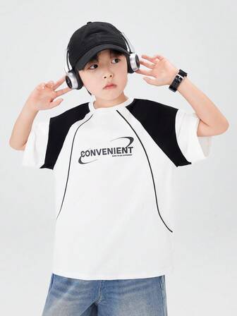 zosee ملابس علوية قصير الأكمام للأطفال الأولاد، ملابس علوية صيفي كاجوال ناعم متعدد الاستخدامات قصير الأكمام، علامة تجارية زوسي