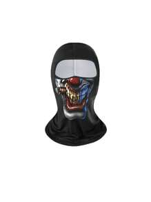 1pc Outdoor Sports Quick Dry Breathable Ice Silk Face Cover, Digital Print Full Face Mask, Suitable For Cycling, Fishing, Beach Sports, UV Protection And Windproof