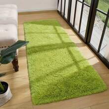 1 Pc Soft Modern Indoor And Outdoor Plush Pink/Grass Green/Camel Carpet For Bedroom Living Room Dormitory Kids Room Home Decoration Non-Slip Polyester Fiber Comfortable Kids Room Decoration Floor Carpet