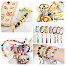 135pcs Fashion Silicone Beads DIY Jewelry Making Kit - 5 Colors Mixed Sizes (9-15mm) Round & Hexagon Craft Accessories Set With Pendants/Keychains/Necklace/Bracelet/ID Lanyard Supplies,Creative Gift For Women Men Craft Lovers(Students Office Gifts)