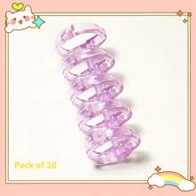 20pcs 5-Hole Ring Binder Clasp A4 Plastic Loose Leaf Binder Rings Replaceable Transparent Plastic Rings For Notebook,Back To School,School Supplies