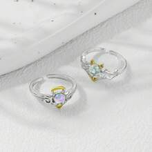 1/2pcs Angels And Demons Couple Cartoon Ring
