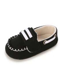 Classic Fashion Unisex Flat Loafers, Non-Slip Canvas Casual Shoes For Newborn Babies, First Walking Shoes