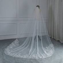 Bride Wedding Veil 3m Long Sparkly Lace New Luxury Bridal Hair Accessory