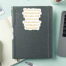 1PC Funny Sarcastic Vinyl Sticker, Glow Stick Humor Decal, Waterproof Self-Deprecating Sticker, Witty Body Cracking Joke Sticker, Hilarious Quote Sticker For Laptops, Journals & Water Bottles, Playful Humor Sticker, Cute & Clever Sticker, Unique Gag Gift Sticker, Humorous Decorative Sticker