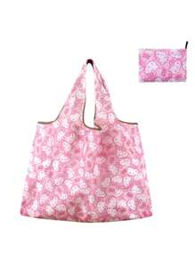Sanrio 1 pezzo Borsa della spesa pieghevole Sanrio Hello Kitty Kawaii, My Melody, Kuromi, Cinnamoroll, grande per supermercato, portatile