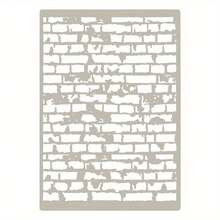 1 pieza Plantilla de pared texturizada moteada para Scrapbooking DIY - Plantilla de plástico para hacer tarjetas, decoración de álbumes y regalos fotográficos - lechoso - Ver 5