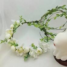 Artificial Green Leaf Vine Silk Cloth Willow Leaf Wreath Decoration, Green Plant DIY Handmade Wreath Craft Supplies, Home & Holiday Decor