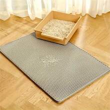 1件随机颜色猫砂垫，猫爪垫，猫砂盆，狗厕所，防散猫砂垫，防拖猫砂盆，双层猫砂捕捉垫 - 彩色 - 查看 12