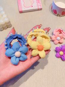 1pc High Elasticity Hair Scrunchies, Extra Wide Durable Hair Ties For Ponytail, Sweet & Cute Hair Accessories