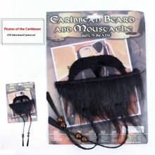 2/6/7/12/48pcs Party Dress Up Props - Lareth Fake Beard Simulation Beard, Goose Yellow Eyebrow Beard, Fake Beard Props, 48 Artificial Beard Party Supplies, Handlebar Mustache Dress Up Beard Headpiece Photo Props
