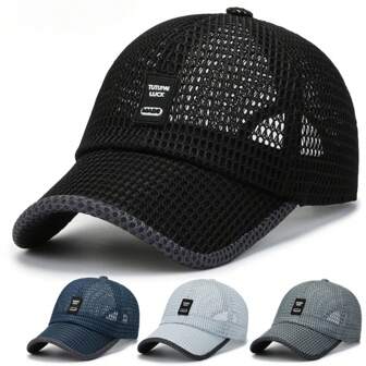 1pc Men's Fashion Baseball Cap, Sunshade Hat, Outdoor Quick-Dry Breathable Mesh Snapback