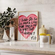 1pc Unframed "So Much Love" Canvas Wall Arts - Romantic Quote Posters, Perfect Gift For Bedroom & Living Room Decor, Perfect Gift For Fans, Perfect For Room Decor