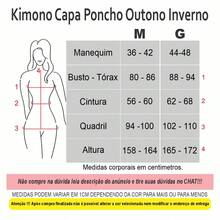 Plus Size Blouse Poncho Kimono Knit Cape Autumn Winter Fringe - 紫丁香 - 查看 3