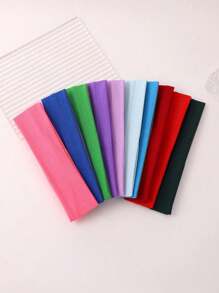 1/2/4/6/8/10pcs. Solid Color Elastic Sports Headband, Hair Band, Fitness Yoga, Anti-Sweat Headscarf, Hair Band, Hair Accessory, Multi-Color Available, Casual Casual Synthetic Fiber Sports Headband Turban Headband Sweatband