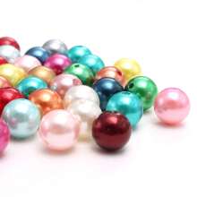High Quality 20mm 10/20pcs Pack Random Mix Colorful Color Acrylic Faux Pearl Beads For Chunky Bubblegum Necklace Bracelet Beaded Pen Keychain Jewelry Making