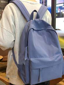 Men's Backpack Simple Backpack College Style Simple Backpack School Supplies - Blue - View 4