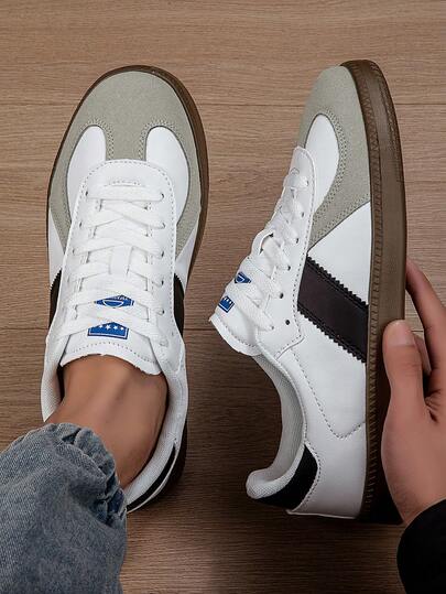 Retro Men's Casual Soft Bottom Lace Up Round Toe Sports Shoes