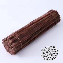 75/101/105 件手工毛根工艺套装，3 种不同套装可选；75 件套装包含 50 根毛根 + 5 个自粘活动眼睛；101 件套装包含 100 根毛根 + 1 张卡片/热熔胶棒；105 件套装包含 100 根毛根 + 5 个自粘活动眼睛。