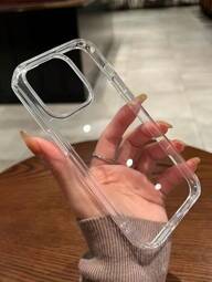 High Quality Apple Transparent Silicone Simple & Cute Full Body Shockproof Glossy Phone Case Compatible With IPhone 15/15 Pro Max/15 Pro/15 Plus/11/12/13/14/16 Pro Max/XS/XR/11 Pro/11 Pro Max/12 Pro/12 Pro Max/13 Pro/13 Pro Max/7 Plus/14 Pro/14 Pro Max/14 Plus/16 Pro/16 Plus/7 Plus/8 Plus/8/SE2 Waterproof Anti-Fall Scratch Resistant