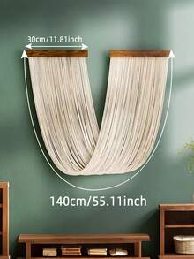 1 pieza Tapiz de estilo bohemio tejido a mano - Hilo degradado en beige - Decoración de pared grande para sala de estar, dormitorio, decoración del hogar moderna de estilo bohemio - Multicolor - Ver 13