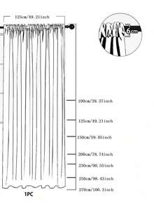 1 件田园欧式刺绣薄纱窗帘，浪漫轻薄 - 米色 - 查看 6