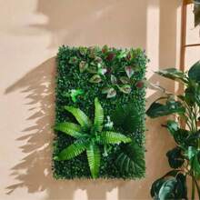 1pc Artificial Plant Wall Roll, 23.6x15.7inch Faux Hedge Wall, UV-Anti Ivy Privacy Fence Wall Screen Faux Greenery Panels Backdrop Boxwood Ivy Vine Leaf Hedge Fence For Indoor Outdoor Green Wall Decor