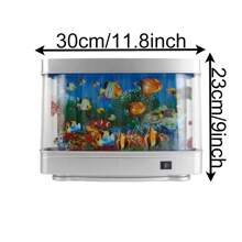 Lámpara de decoración de acuario LED, luz nocturna, paisaje tropical artificial, decoración de cuarto linda, alimentada por USB