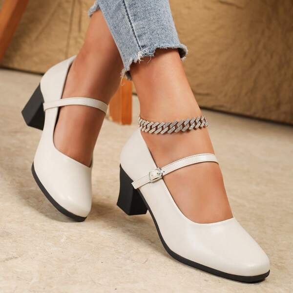 Women's Fashion Buckle Decor Comfortable Flats