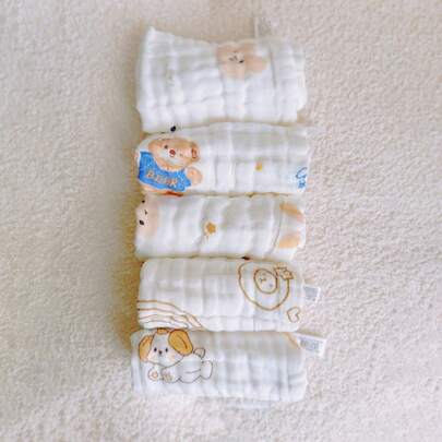 Soft Cotton Baby Drool Bibs, Muslin Cotton Baby Towels, Newborn Bubble Gauze Face Washcloths, Children Face Towel Handkerchiefs