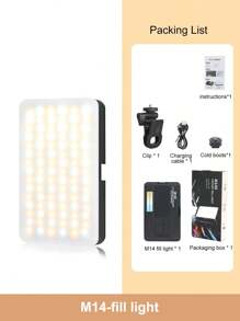 180cm/70.9in Aluminum Alloy Bracket Mobile Phone Bluetooth Selfie Stick Quadrupod, 3-Color Temperature LED Beauty Light, Built-In 7-Key Multi-Function Remote Control Quadrupod, With Its Own Head Compatible With Various Fill Light/Camera Compatible With Iphone Android Phone For Summer Vacation, Travel, Fill Light, Outdoor Activities, Live Streaming Tripod Stand