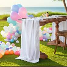 1 peça de caminho de mesa de chiffon de cor sólida, caminho de mesa romântico de gaze transparente, caminho de mesa de casamento transparente de 70 x 300 cm em estilo country romântico para Páscoa, Ação de Graças, Natal, adequado para casamento de Natal, chá de panela, festa infantil, festa de aniversário, decoração de mesa de jantar