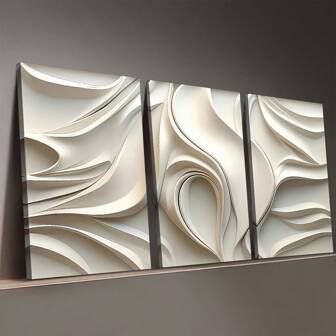 3 st minimalistisk modern abstrakt geometrisk konst, orammade 2D-platta kanvmålningar och affischer, heminredning, väggkonst, rumsdekoration, julklappar, vardagsrum, sovrum, matsal, kontorsdekorationsmålningar