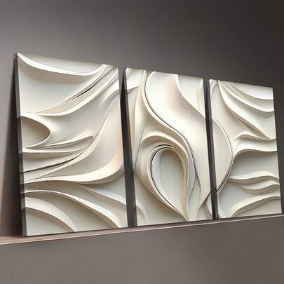 3 piezas de arte moderno minimalista abstracto y geométrico, lienzos planos 2D sin marco, decoración del hogar, arte de pared, decoración de habitaciones, regalos festivos, para sala de estar, dormitorio, comedor, decoración de oficina