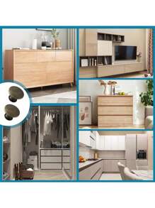 10 piezas de tiradores de gabinete vintage de bronce de 1.18 pulgadas de diámetro, aptos para gabinetes de cocina y muebles del hogar