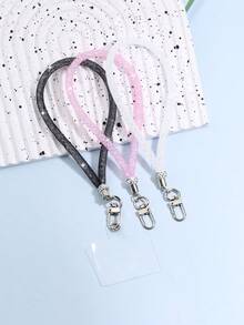 1pc/2pcs Flash Diamond Phone Hanging Rope With Gasket, Short Drilled Mesh Rope Pendant, Phone Case Hanging Decoration, Phone Chain, Phone Gasket, Luggage Keychain Hanging Decoration, Phone Hanging Rope Anti Loss - Multicolor - View 2