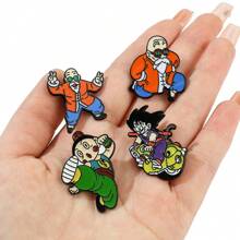 1 pieza de broche personalizado de moda con animación de dragón de bola de fuego súper saiyan Vegeta, accesorio de moda para bolso, adecuado para uso diario o como regalo