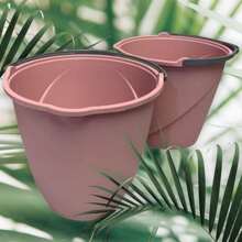 kit de 2 baldes reforçado 8 litros rosê