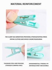 50个装防风衣夹和毛巾夹重型塑料夹子、袜子夹适用于浴室旅行宿舍厨房居家洗衣用品颜色随机