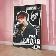 1 pezzo Quadro decorativo del cantante pop Y-Yungblud, Cantante pop famoso, stile anime, adatto per decorare il soggiorno, il bar o la parete di casa, decorazione domestica raffinata, senza cornice