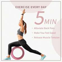 Yoga Wheel - Back Stretcher Back Roller Wheel Deep Tissue Massage Foam Roller Back Pain Relief & Stretching - Back Wheel Or Back Cracking Device Pink 12'' - 1 - View 4