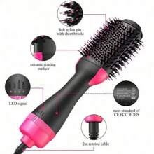 Integrated Hair Dryer And Comb, 2-In-1 Hair Dryer With Anti Frizz Ceramic Titanium Tube Hot Air Straightener, Used For Hair Styling, Suitable For Both Dry And Wet Use
