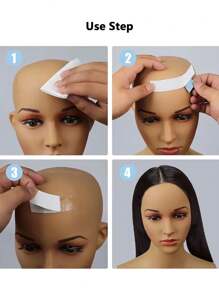 10 piezas de cinta adhesiva doble faz resistente al agua y al sudor, hipoalergénica, para sujetar pelucas de forma segura, delicada con la piel, sin látex y fácil de quitar, perfecta para el pegado de frontales de encaje y postizos