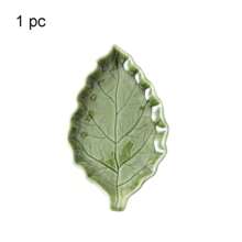 1/2pcs Ceramic Spoon Rest For Stove Top, Cute Green Leaf Shaped Spoon Rest/Spoon Holder For Kitchen Countertop, Farmhouse Decor Leaf Shape Spatula Holder Utensil Rest, Gift For Mother's Day Housearming Thanksgiving Christmas