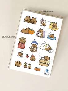 STARTTOOS 4 piezas de tatuajes temporales con diseño minimalista de hámster lindo y de dibujos animados, tatuajes DIY para muñeca, hombro, cuello, clavícula y Body - Multicolor - Ver 9