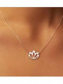 1pc Fashionable Square & Round Snake Necklace, Casual Minimalist Accessory