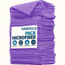 5pcs Microfiber Absorbent Cleaning Cloths, Kitchen, Home, Dish Wash, Car Washing Towels